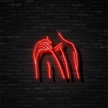 Umriss einer umarmenden Person LED-Neonschild für Bar Club