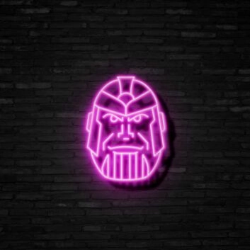 Comic-Schurkenkopf LED-Neonschild Gamingzimmer Wohnzimmer