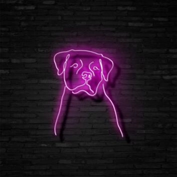 Hundekopf LED-Neonschild Wohnzimmer Haustierladen