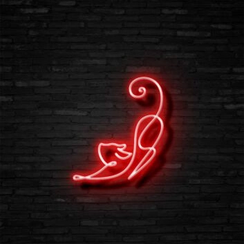 schlafende Katze LED-Neonschild Wohnzimmer Schlafzimmer