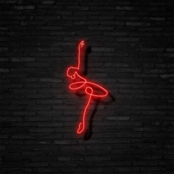Ballerina Silhouette LED-Neonschild für Wohnzimmer oder Tanzstudio