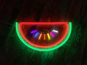 Wassermelonenstück LED-Neonschild Küche Bar