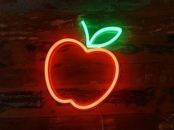 Apfel LED-Neonschild für Küche und Café