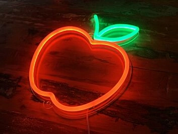 Apfel LED-Neonschild für Küche und Café