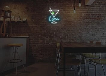 Martini Glas LED Neonschild für Bar und Cafe