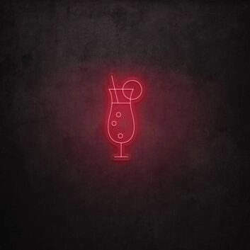 Cocktailglas mit Zitrone LED-Neonschild für Bar Club