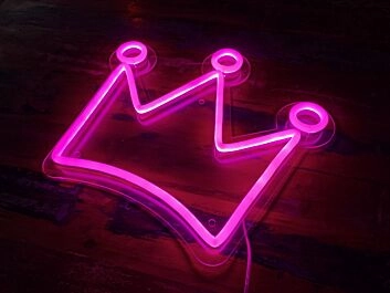 Krone LED-Neonschild für Wohnzimmer oder Bar