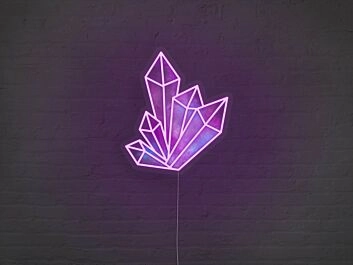 Kristallformation LED-Neonschild Wohnzimmer Studio