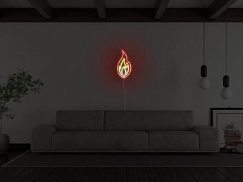 Flamme Symbol LED-Neonschild für Wohnzimmer und Bar