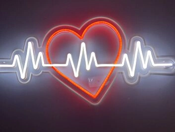 Herz mit EKG-Linie LED-Neonschild Wohnzimmer Schlafzimmer