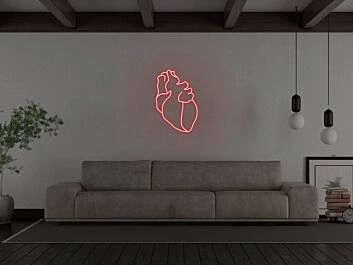 anatomisches Herz LED-Neonschild Schlafzimmer Wohnzimmer