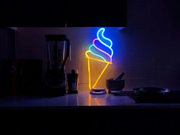 Eiswaffel LED-Neonschild für Eisdiele Café
