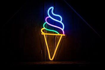 Eiswaffel LED-Neonschild für Eisdiele Café