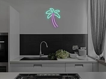 Palme LED-Neonschild Küche Wohnzimmer
