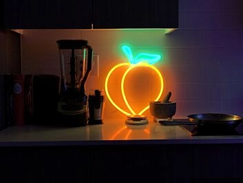 Pfirsich LED-Neonschild Küche