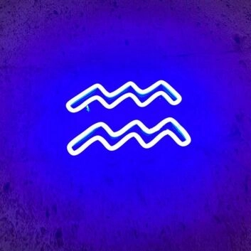 Aquarius Zodiac Neon Sign