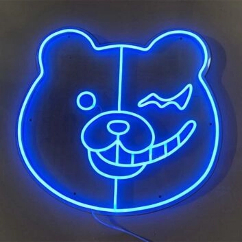 Monokuma Head Neon Sign