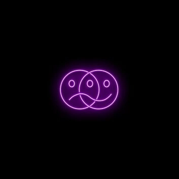 überlappende Smileys mit unterschiedlichen Gesichtsausdrücken LED-Neonschild Wohnzimmer Bar