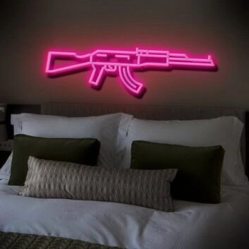 Sturmgewehr LED-Neonschild für Wohnzimmer oder Bar