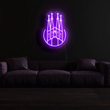 Sagrada Familia Silhouette LED-Neonschild für Wohnzimmer oder Bar