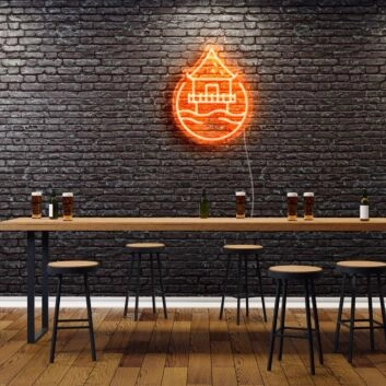 asiatischer Tempel LED-Neonschild für Bar Restaurant