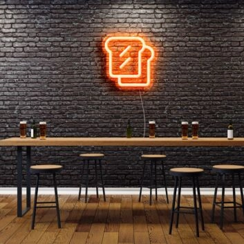 Toastbrot LED-Neonschild für Bar und Café