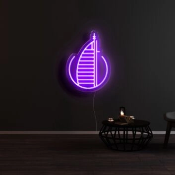 Segelförmiges Hochhaus LED-Neonschild für Wohnzimmer oder Büro