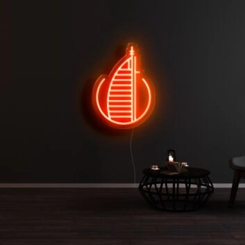 Segelförmiges Hochhaus LED-Neonschild für Wohnzimmer oder Büro