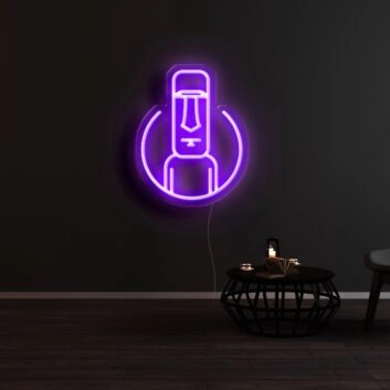 Moai Statue LED-Neonschild für Wohnzimmer Bar