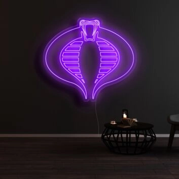 Kobra LED-Neonschild für Wohnzimmer oder Bar