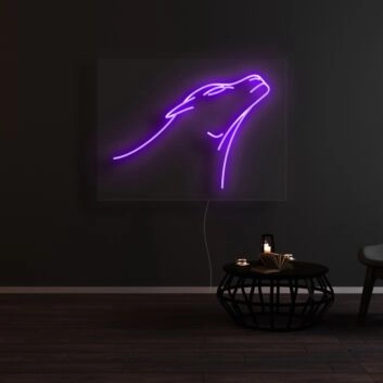 Pantherkopf LED-Neonschild Wohnzimmer Büro