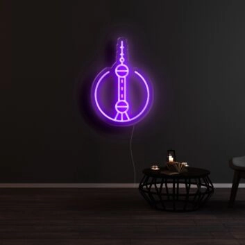 Berliner Fernsehturm LED-Neonschild Wohnzimmer Büro