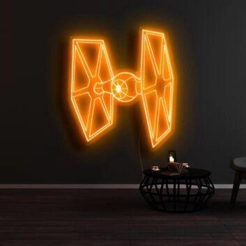 Raumschiff mit Doppelflügeln LED-Neonschild Gamingzimmer Wohnzimmer