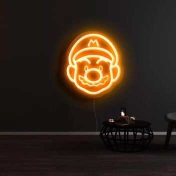 Comicfigur mit Mütze LED-Neonschild Gamingzimmer Wohnzimmer