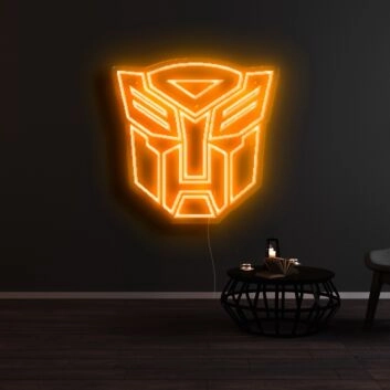 Roboterkopf Emblem LED-Neonschild für Gaming Zimmer und Wohnzimmer