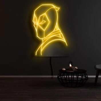 Maske eines Comic-Superhelden LED-Neonschild für Wohnzimmer Gamingzimmer