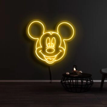 Cartoon-Mauskopf LED-Neonschild für Kinderzimmer und Wohnzimmer