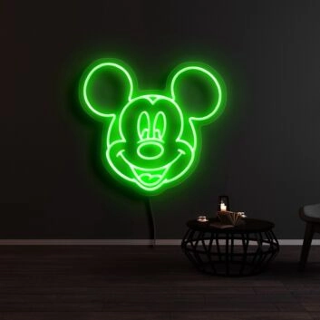 Cartoon-Mauskopf LED-Neonschild für Kinderzimmer und Wohnzimmer