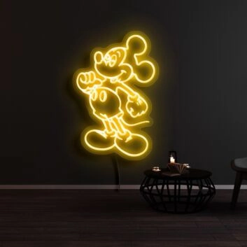 Comic-Maus Figur LED-Neonschild Wohnzimmer Kinderzimmer