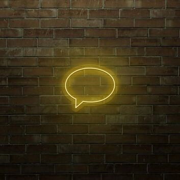 Sprechblase LED-Neonschild Wohnzimmer Café
