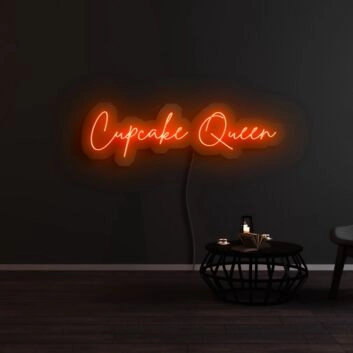 Cupcake Queen LED-Neonschild für Café und Küche