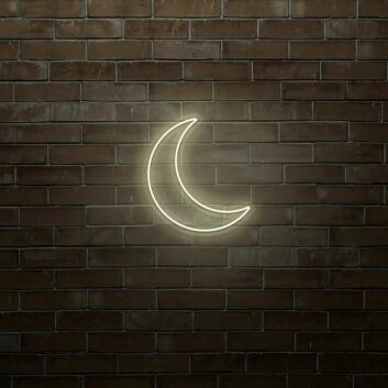 Halbmond LED-Neonschild für Wohnzimmer Schlafzimmer
