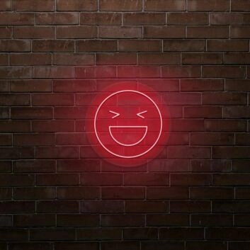 lachendes Emoji Gesicht LED-Neonschild Wohnzimmer Gamingzimmer