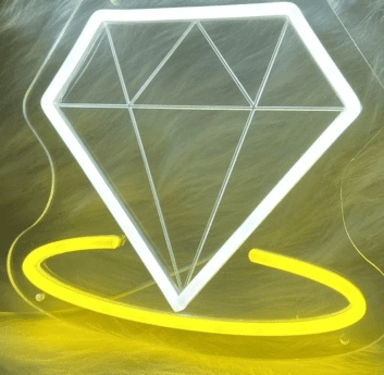 Diamant Symbol LED-Neonschild Wohnzimmer Schaufenster