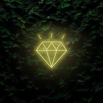 Diamant Symbol LED-Neonschild Wohnzimmer Schaufenster
