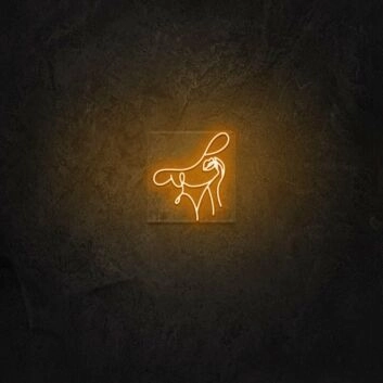 Hundekopf im Linienstil LED-Neonschild Wohnzimmer