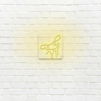 Hundekopf im Linienstil LED-Neonschild Wohnzimmer