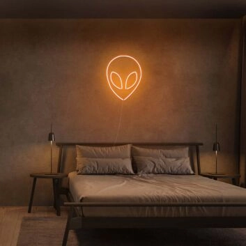 Alienkopf LED-Neonschild für Schlafzimmer und Wohnzimmer