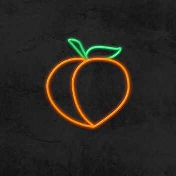 Pfirsich LED-Neonschild für Küche und Bar