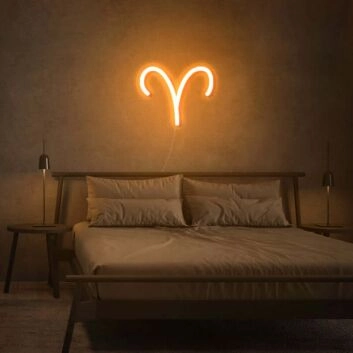 Widder Sternzeichen Symbol LED-Neonschild Schlafzimmer